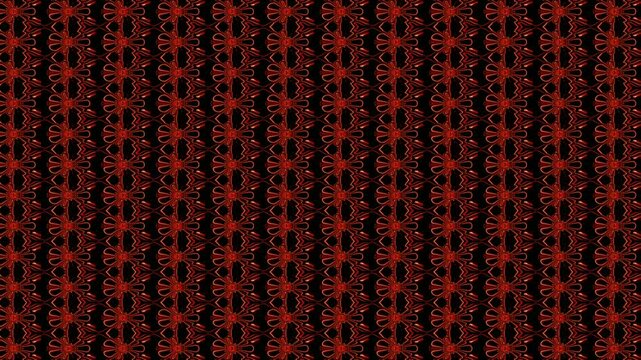 Abstract floral seamless damask pattern multicolor. 3D animated loop backgrounds