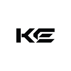 KE monogram logo design letter text name symbol monochrome logotype alphabet character simple logo