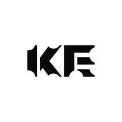 KE monogram logo design letter text name symbol monochrome logotype alphabet character simple logo