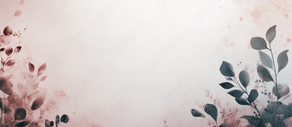 Aufkleber abstract floral background with soft pastel colors and leaves design featuring ample copy space for 