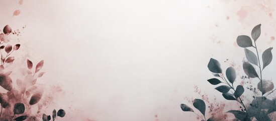 Abstract floral background with soft pastel colors and leaves design featuring ample copy space for text insertion