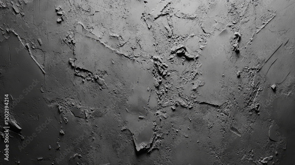Poster gray textured wall background with uneven surface patterns and copy space for text placement