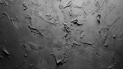 Gray textured wall background with uneven surface patterns and copy space for text placement