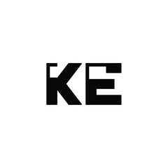 KE monogram logo design letter text name symbol monochrome logotype alphabet character simple logo
