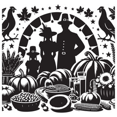 thanksgiving silhouette
