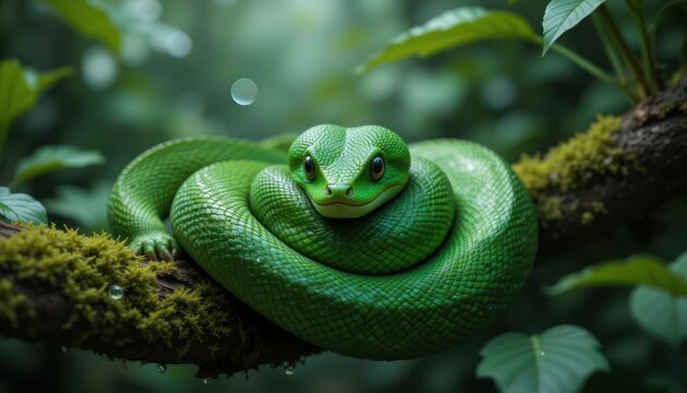 green tree python