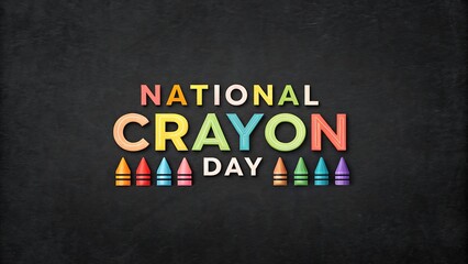 happy crayon day design
