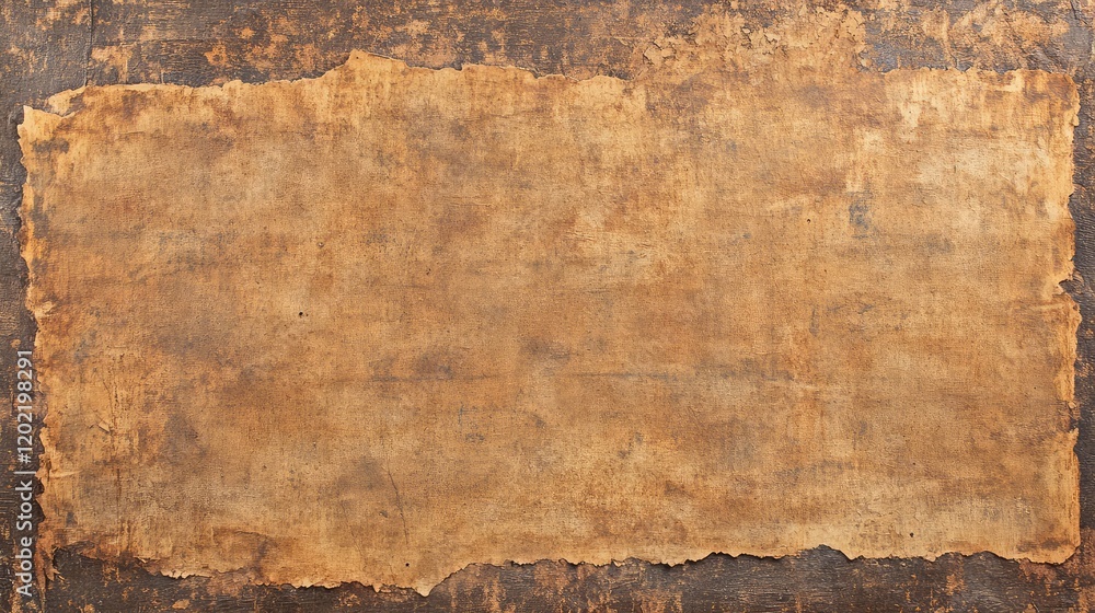 Poster old textured paper background with frayed edges and distressed surface suitable for graphic design w