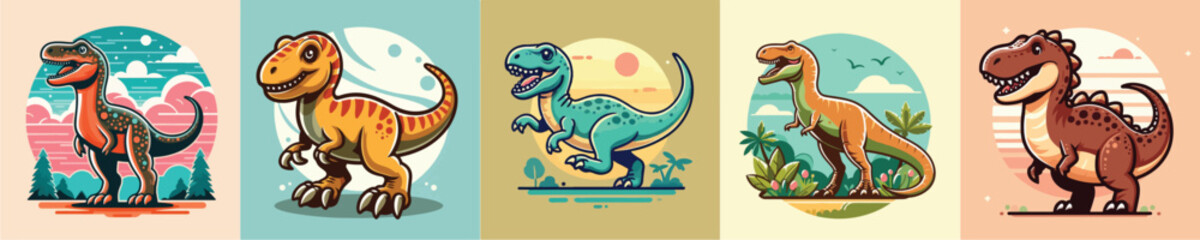 T-rex vector collection © ngentutgajah