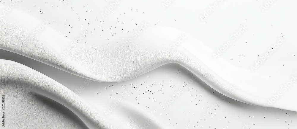 Poster White texture with soft waves and subtle speckles on a smooth surface featuring ample Copy Space for text placement