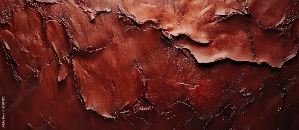 Poster Textured red brown abstract background with deep grooves and uneven surface suitable for design applications Copy Space