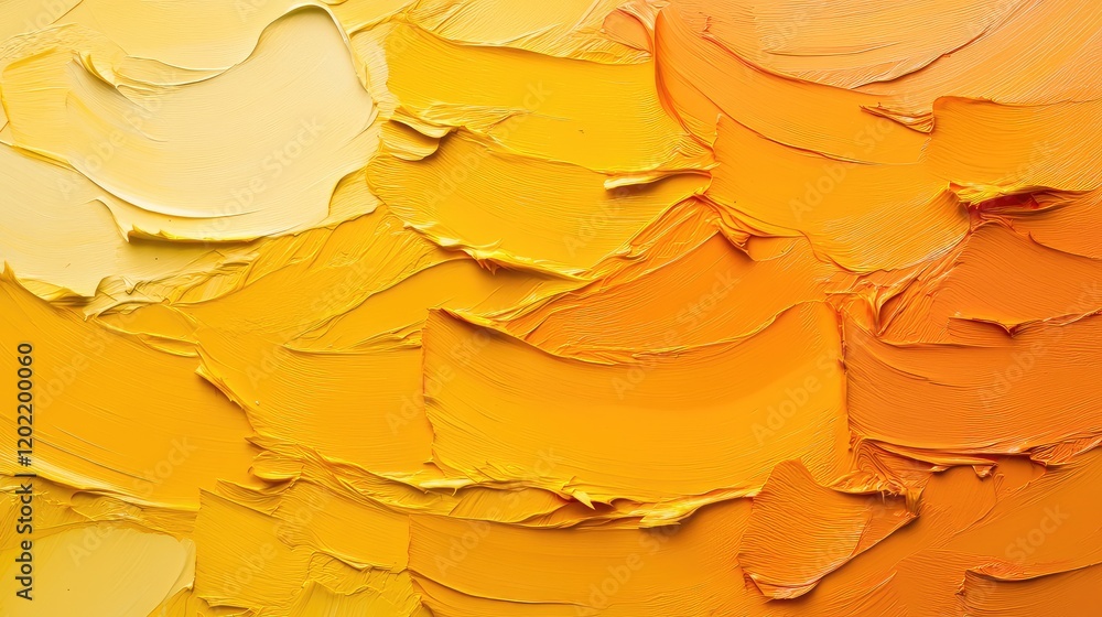 Poster textured abstract background with yellow and orange paint strokes and copy space for design applicat
