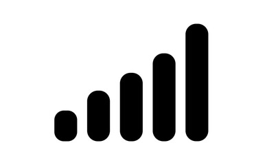 Full 5G and 4G mobile network signal icon isolated mobile network signal icon