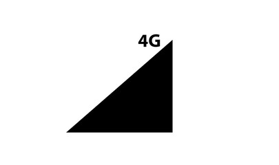 full 4G mobile internet network signal icon isolated mobile network signal icon © Raza