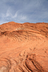 Colorful sandstone formations in the snow canyon state park in Utah
