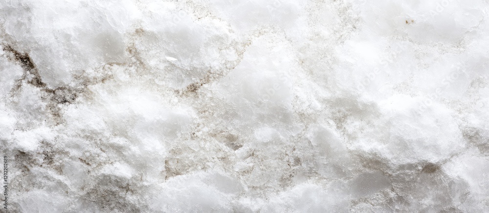 Aufkleber Textured close-up of white ice or snow with detailed patterns and Copy Space for text placement