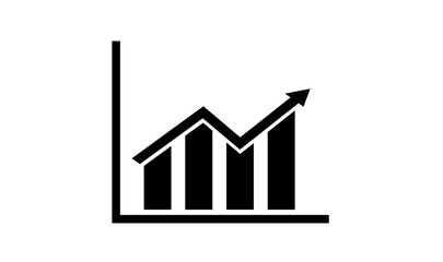 business and profit growth graph icon , arrow line growth icon