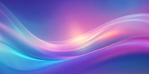 Obraz premium Abstract smooth lines in pastel purple pink blue gradient digital art colorful background modern aesthetic soft focus contemporary design