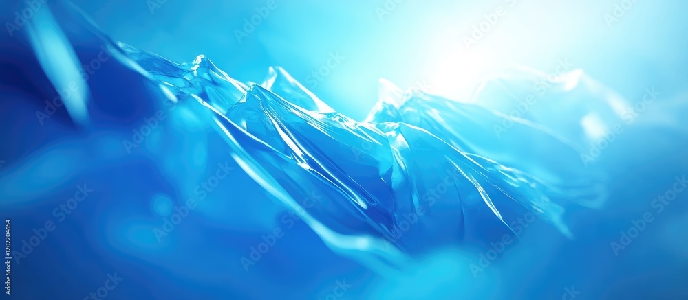 Aufkleber Abstract blue light effects with dynamic shapes and textures creating a tranquil background with Copy Space for text placement