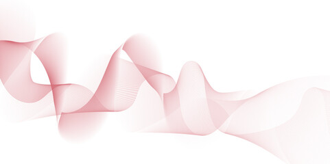 Abstract pink wavy lines Digital frequency track equalizer background. Curved wave smooth stripe seamless pattern. Stylized line art background. Vector illustration. Wave with lines created using blen