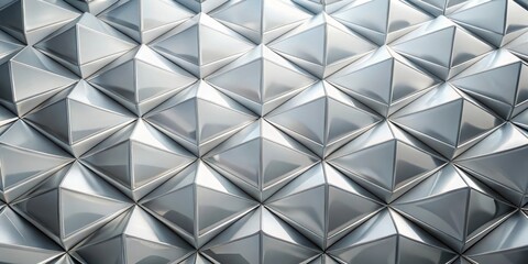 Obraz premium Elegant business presentation with white silver geometric minimalist triangular pattern for modern digital cover