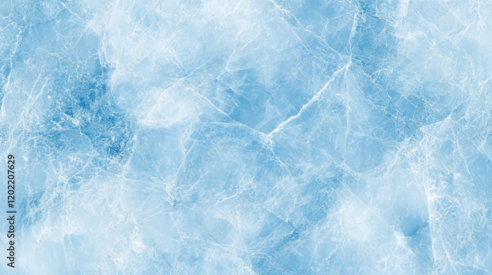Poster Blue Ice Texture Background with Subtle Patterns and Copy Space for Text