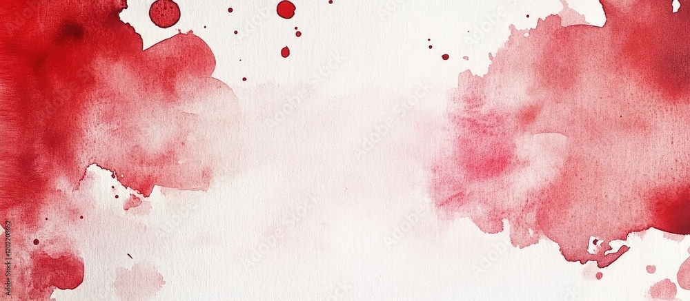 Aufkleber red watercolor splash background with copy space for text and creative designs