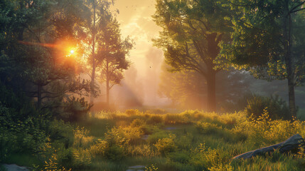 Fototapeta premium morning in the forest