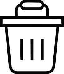 Waste Basket Icon Depicting Clean Workspace, Perfect for Office Environment Concept