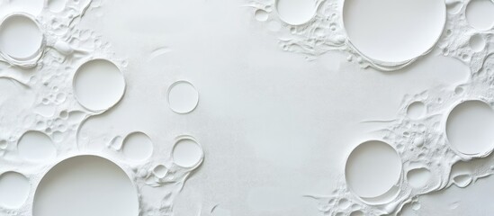 Textured background with abstract circular shapes and patterns in white tones featuring Copy Space for design insertion.