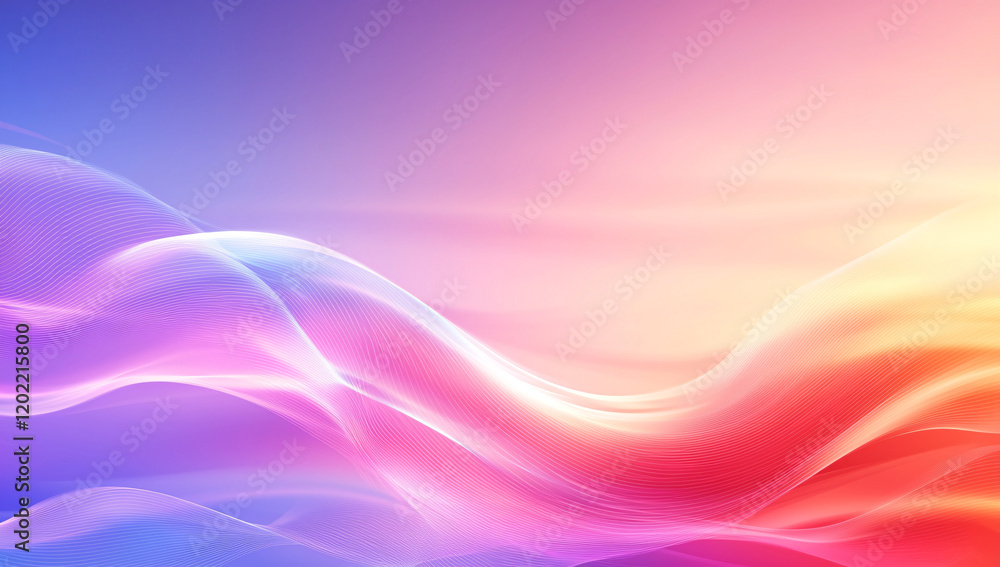 Leinwandbilder abstract background with gradient colors and flowing curves, creating serene and dynamic atmosphere.