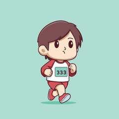 illustration of taking part in a fun running event