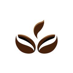 Coffee bean logo design vector template