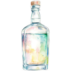 Elegant Cocktail Bottle Clipart Vector Illustration