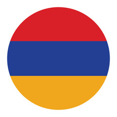 Flag of Armenia round shape, national symbol