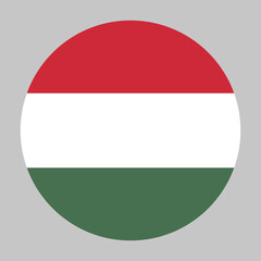 Obraz premium Flag of Hungary round shape, national symbol