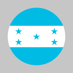 Flag of Honduras round shape, national symbol