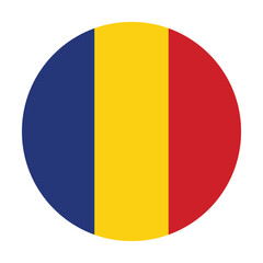 Fototapeta premium Flag of Romania round shape, national symbol