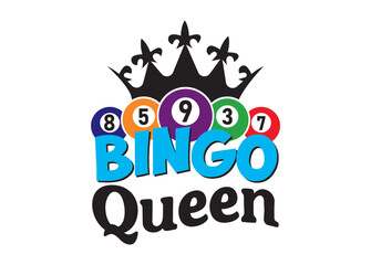 Bingo Queen vector,  Bingo Queen clipart, Bingo Queen silhouette.