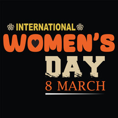 international women's day 8 march t-shirt design banner vector