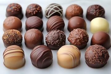 Assorted Chocolate Truffles Delightful Confections