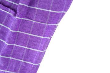 Purple napkin isolated for copy space