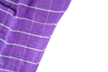 Purple napkin isolated for copy space