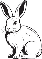 rabbit icon line art vector design