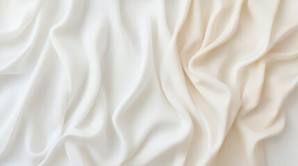 Elegant natural fiber fabric in pristine white silk showcasing luxurious texture and softness backgrounds