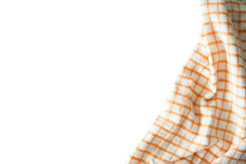 checkered napkin copy space background