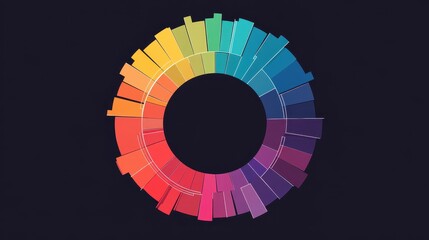 Obraz premium market analysis flat design side view modern theme water color Split-complementary color scheme 