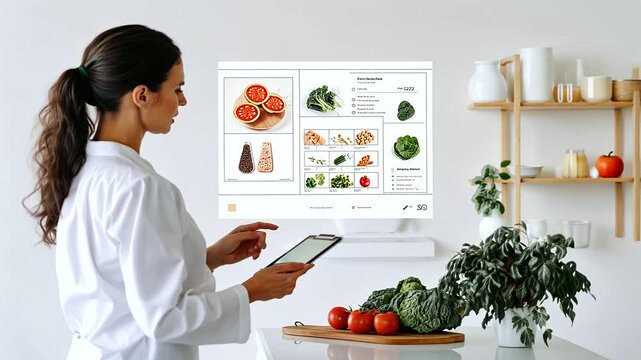 Virtual Nutritionist Consultation Session with Client Meal Plans