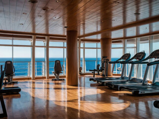 Un gimnasio en un crucero
