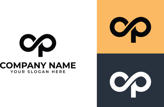 OP Letter Initial Logo Design Template Vector Illustration, op infinity logo design